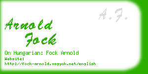 arnold fock business card